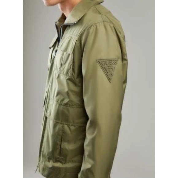 New GUESS Men's Printed Camo Jacket SZ L - Picture 4 of 7